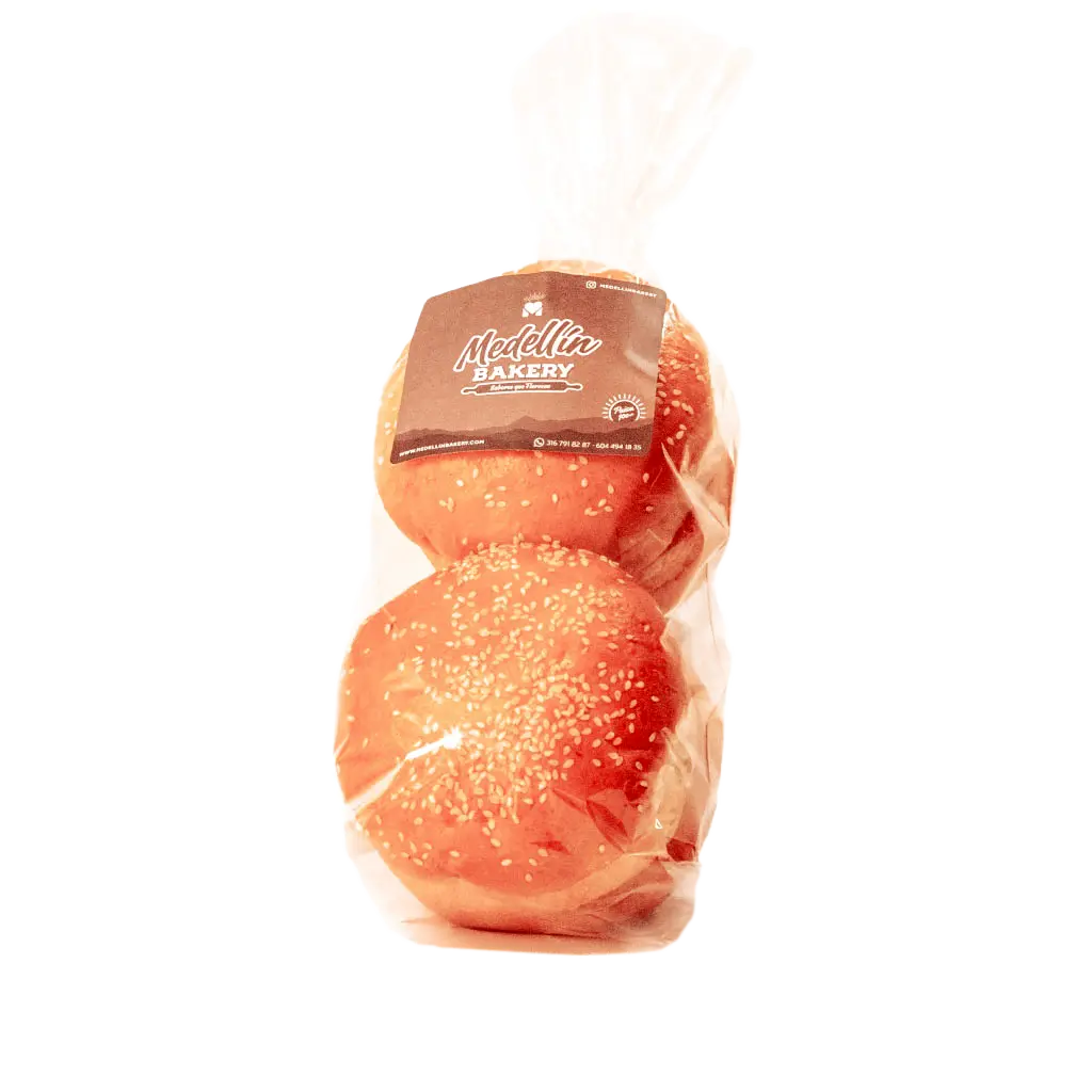 Pan hamburguesa brioche + ajonjoli Blanco x 4 unidades 80 g unidad 11 Ø