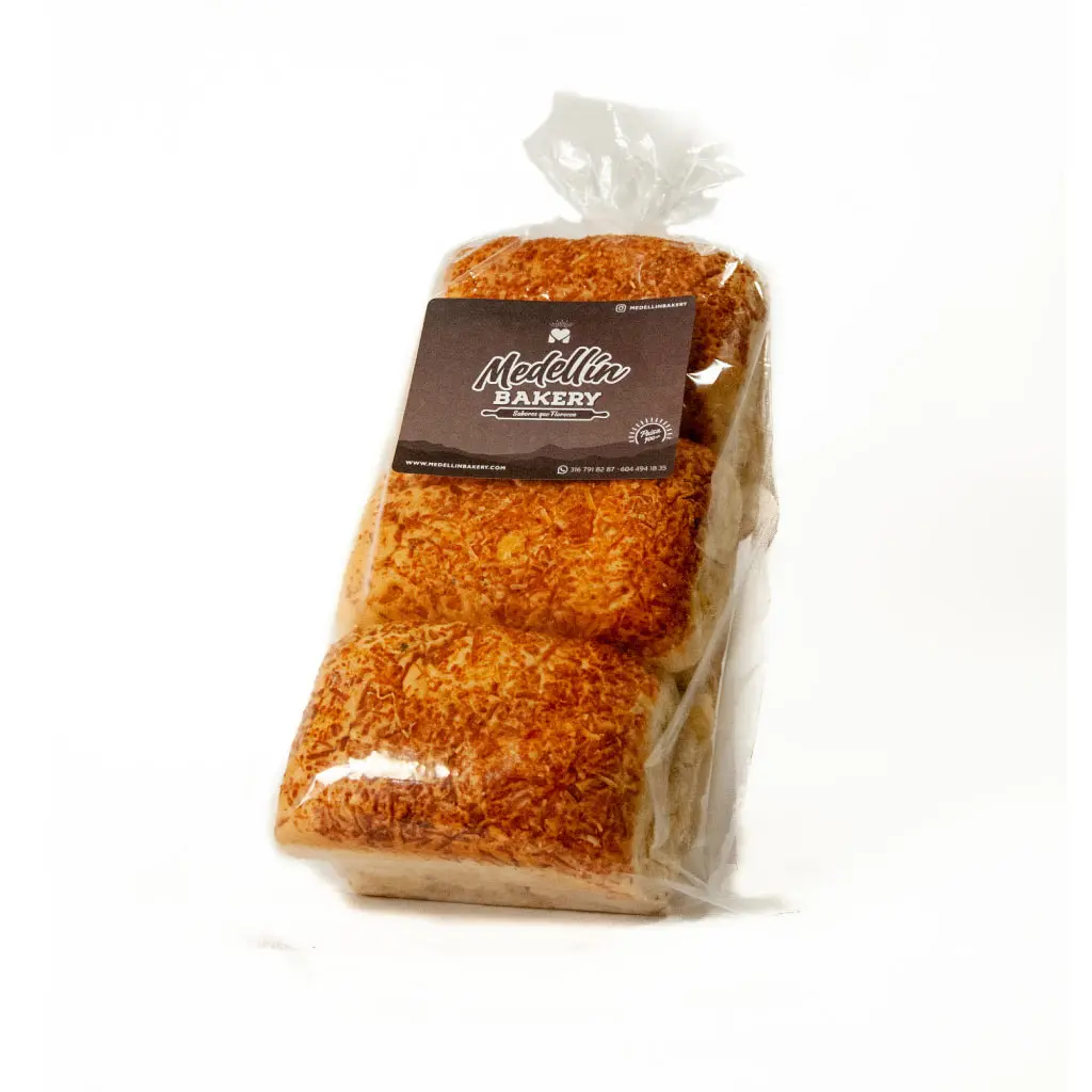 Pan sandwich parmesano oregano (8 cm x 12 cm) x 6 unidades x 60 gr unidad